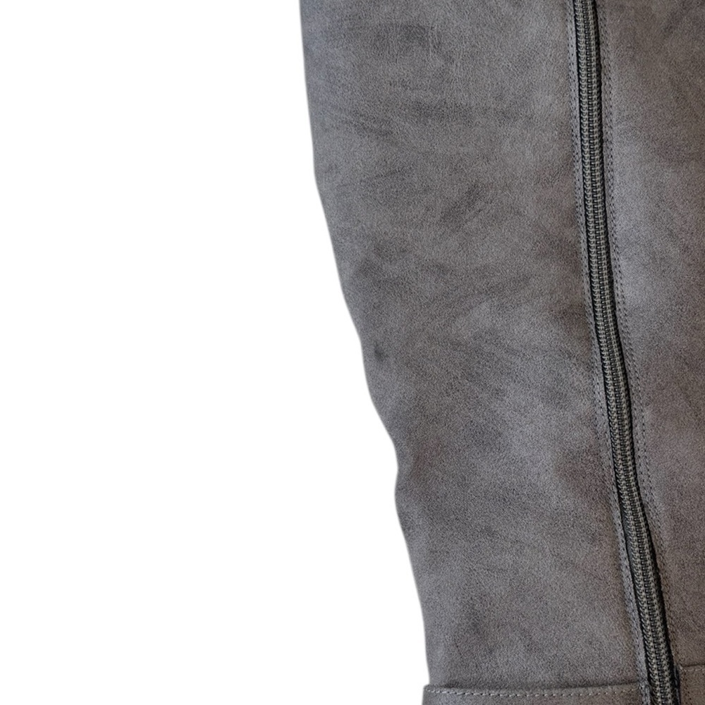 JustFab Over the Knee Gray Boots Size 9,5 Faux Suede - Picture 7 of 11